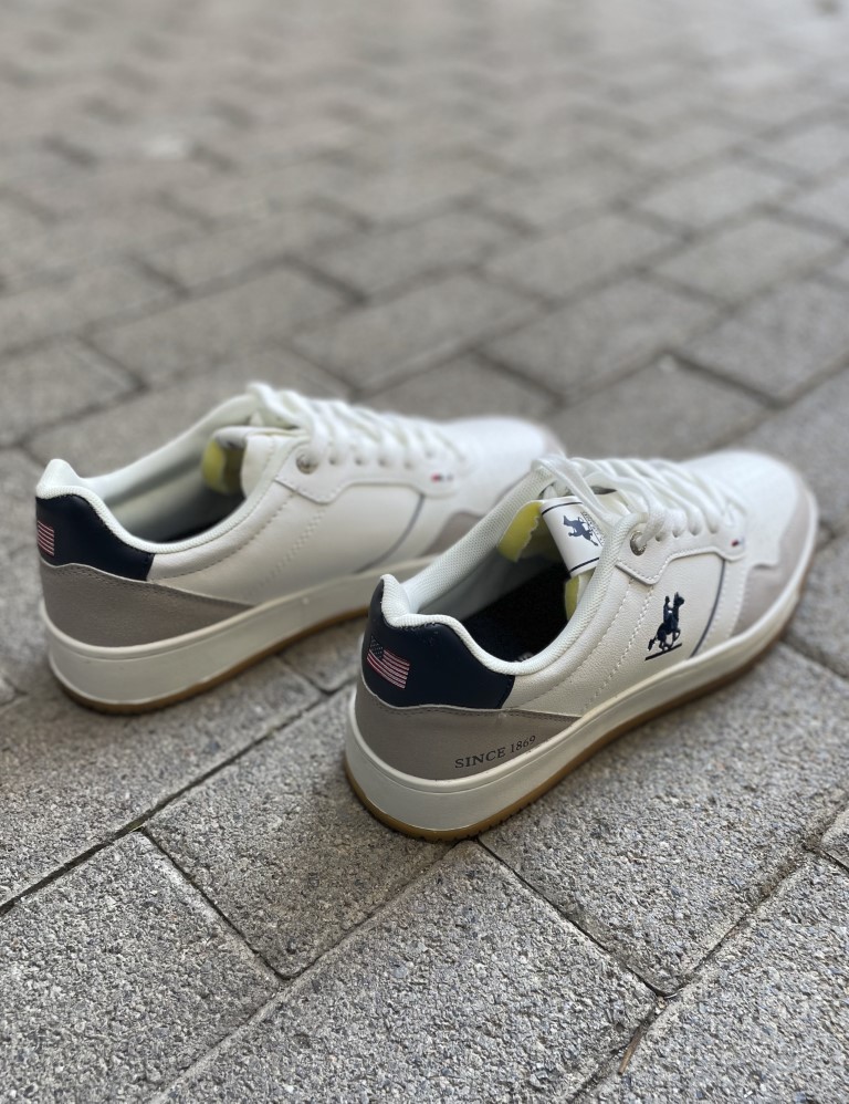 Us Grand Polo λευκά-μπεζ ανδρικά casual sneakers GPM424215 φωτογραφία